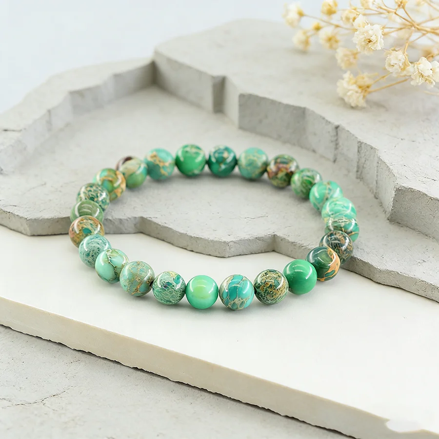 Genuine Natural Stone Bracelet African Turquoise Agate Crystal Tiger Eye High Quality Gem Beads Bracelet Homme Jewelry Bangle