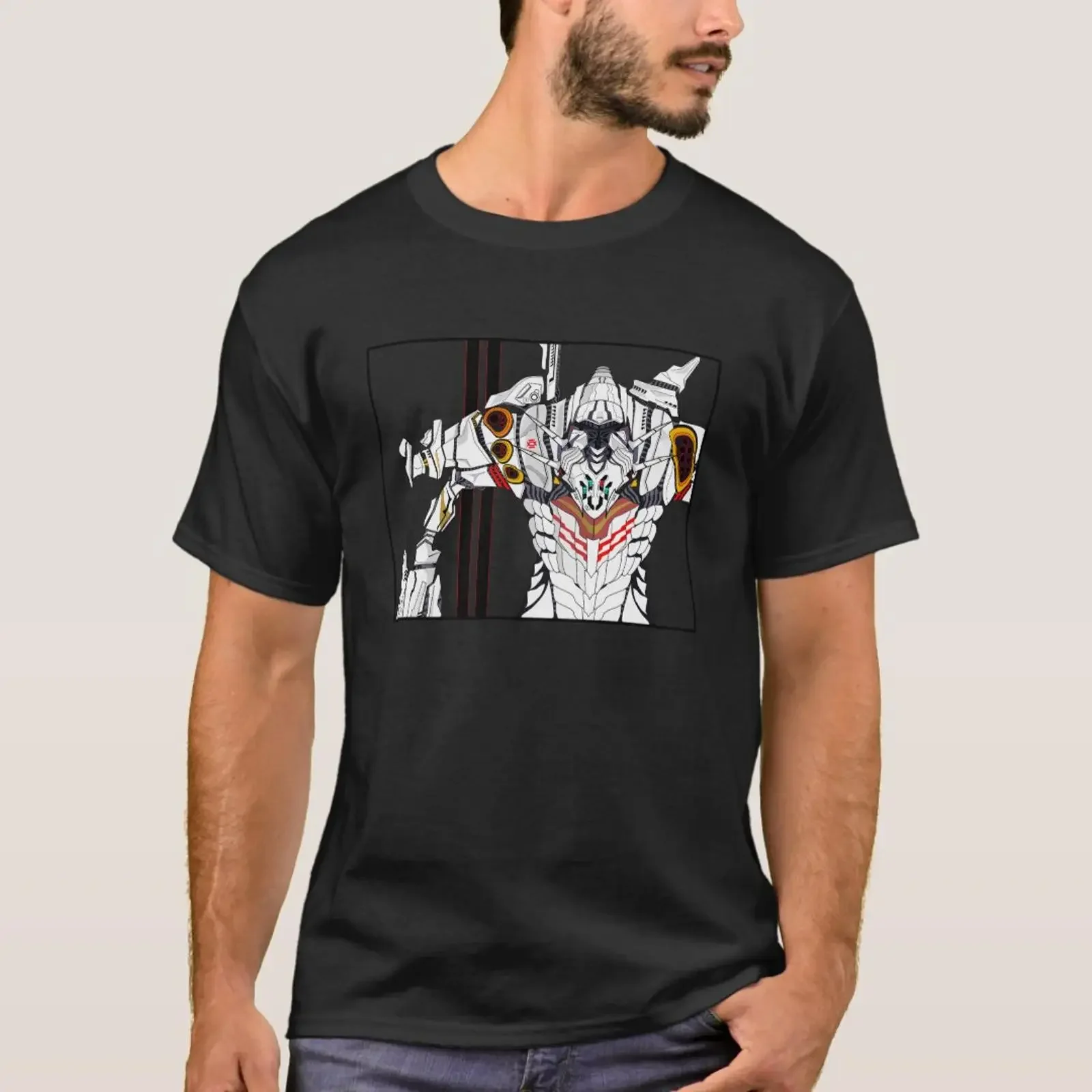 Cyclone Mecha Robot T Shirt vintage Washed Versatile Slightly Unisex Top For Everyday Wear Stretched Breathable Soft Stylish