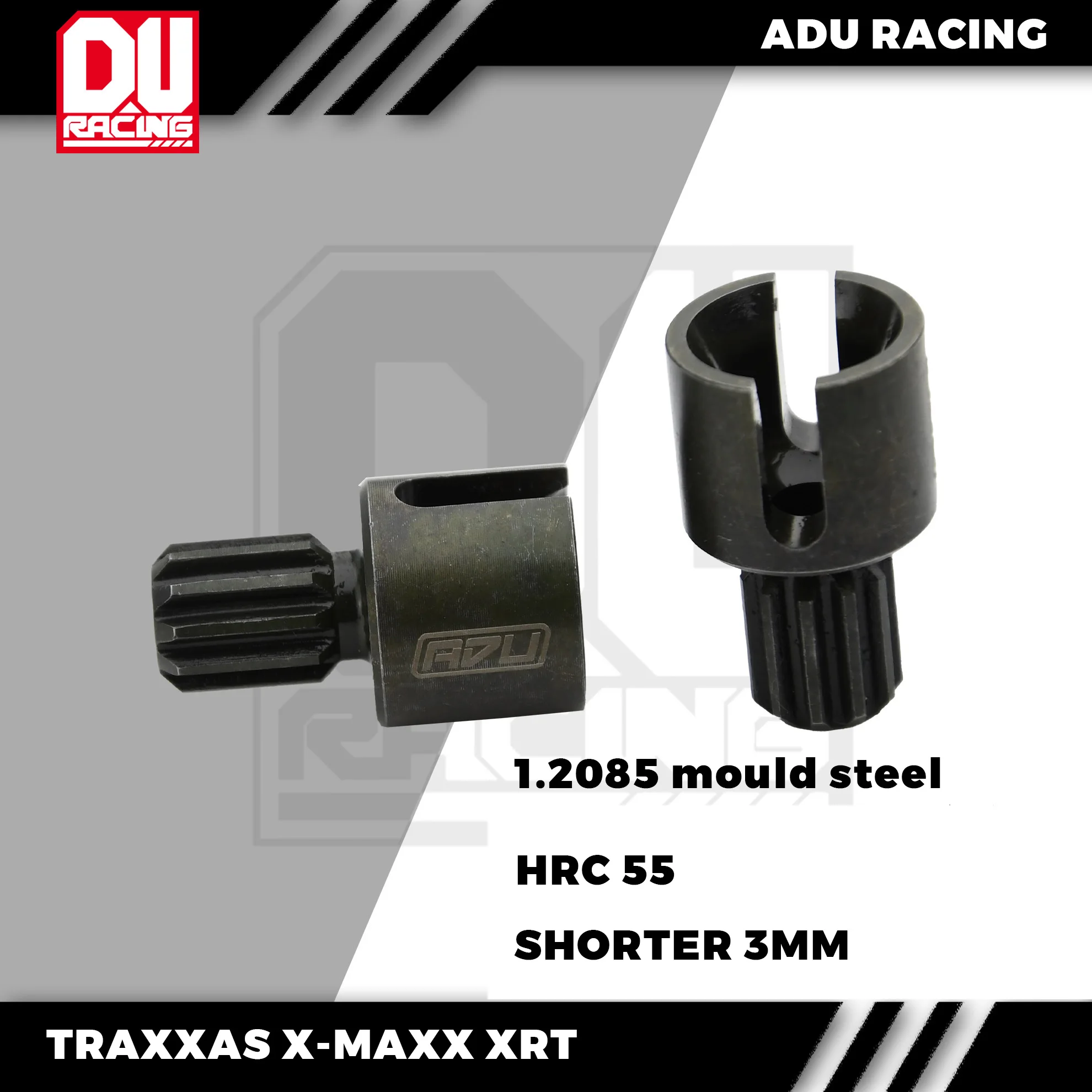 ADU RACING HD Steel Drive Cup Sepasang untuk TRaxxas X-MAXX XRT Memperkuat, Menebal dan Memanjang 1Mm # 7754X