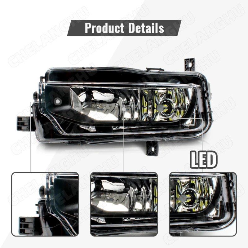 Left Side For VW Transporter Multivan Caravelle T6 T7 2016 2017 2018 Car-Styling LED Fog Lamp Fog Light E-Mark Certificated E24