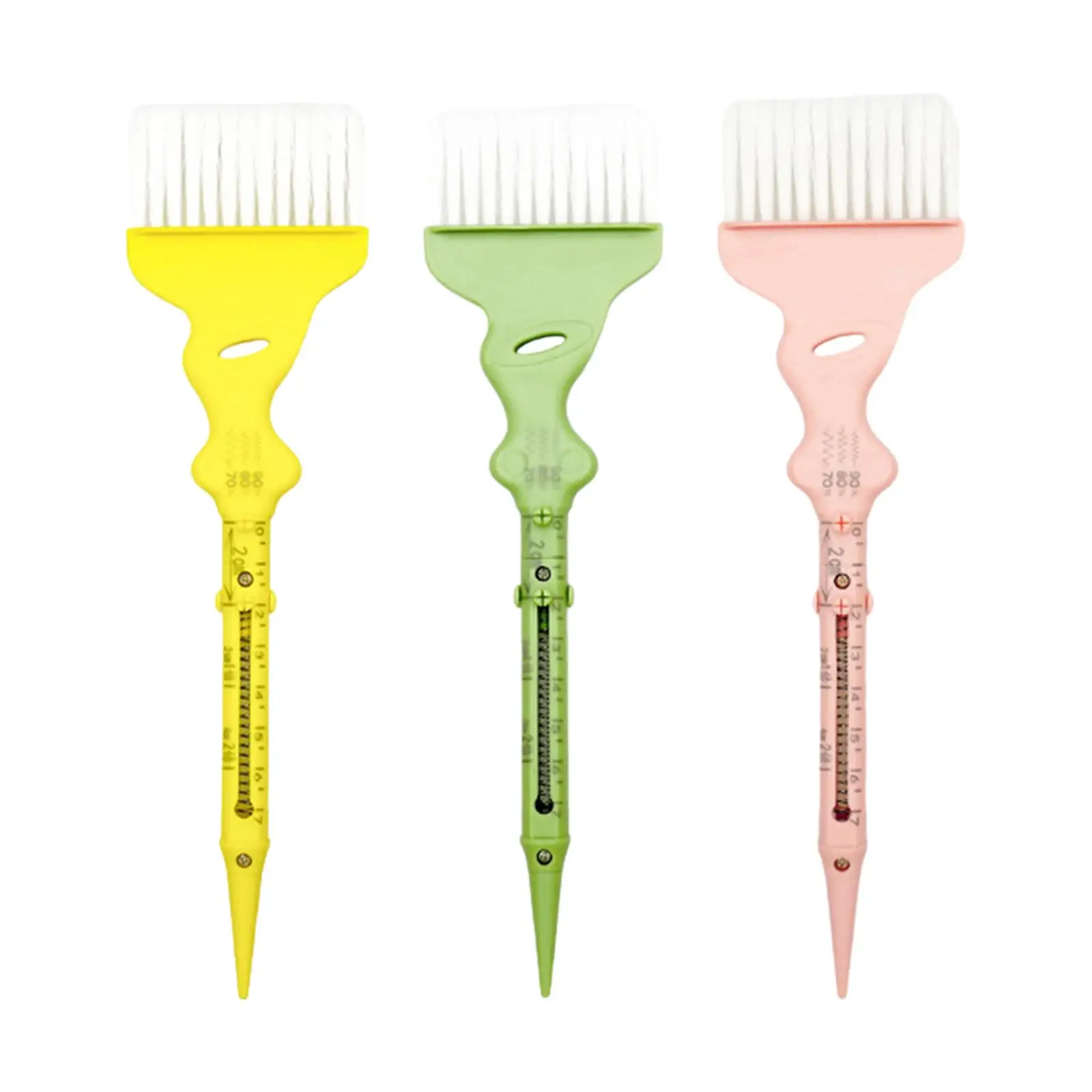 فرشاة صبغ الشعر بتصميم مطاطي مع فرشاة مستقيمة لصبغ الشعر بمقياس متدرج #3