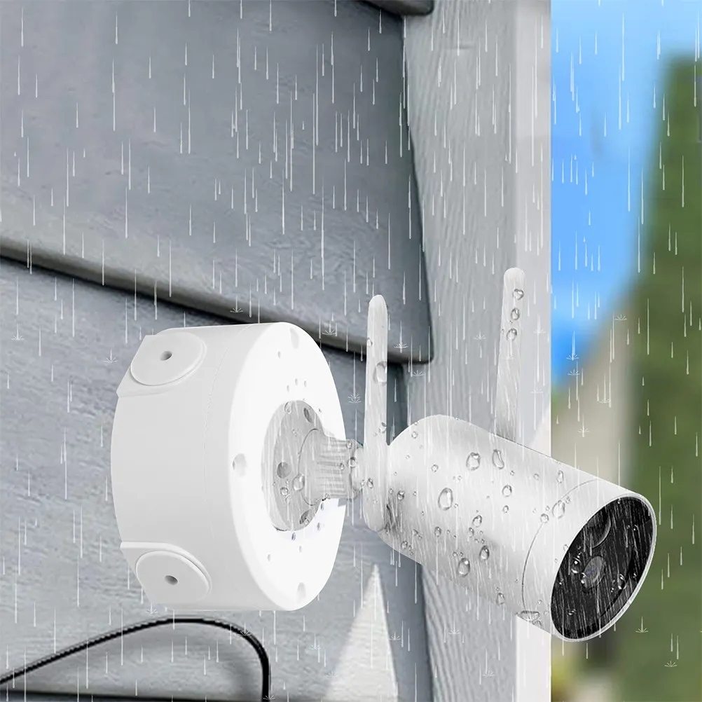 Dome Ceiling Mount Electrical Box Waterproof Round Junction Box for Outdoor Indoor Security Monitor Cable Management