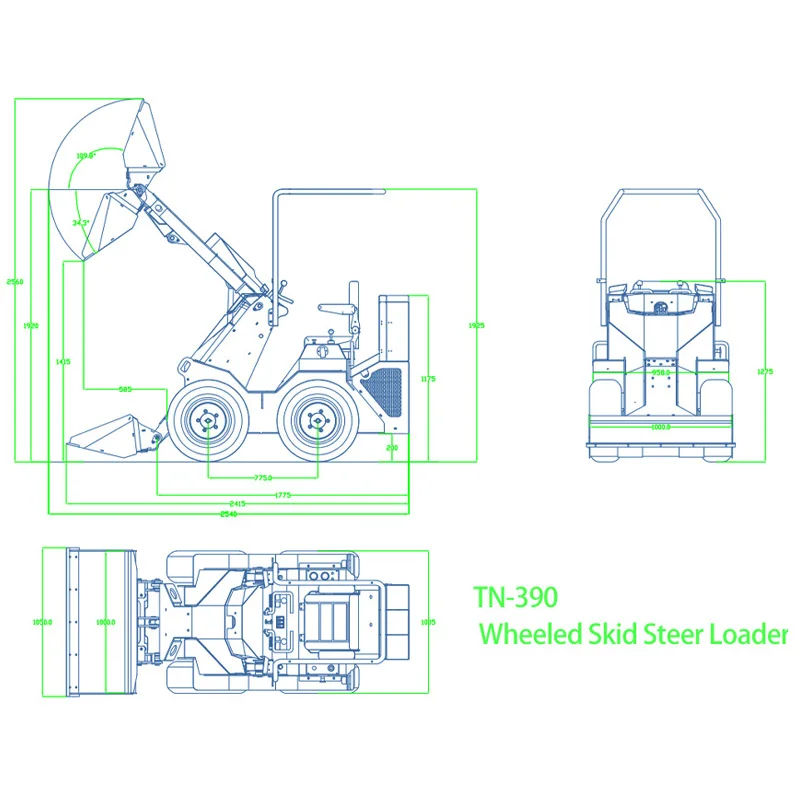 Affordable Compact Multi-purpose Skid Steer Loader Wheeled Diesel-powered Mini Skid Steer Loader