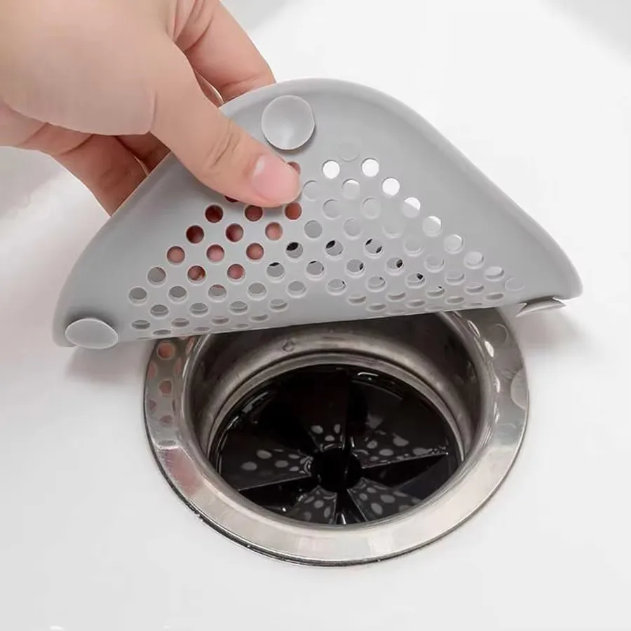 Quadratischer Silikon-Abflussaufkleber Badezimmer-Abflussfilter Haarfilter Abflussabdeckung Haushalt Badezimmer-Abflussmatte