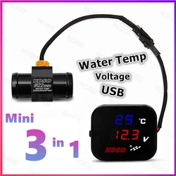 Motorrad koso usb wasser temperatur anzeige voltmeter telefon usb ladegerät aufladen wasserdicht für nmax cb500x temperatur sensor