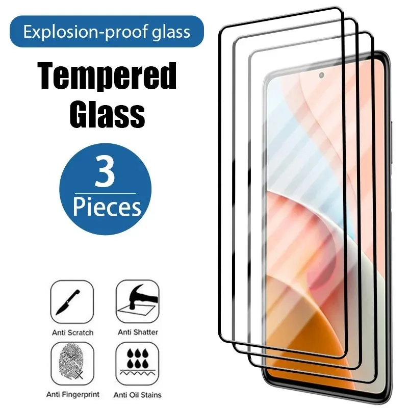 

3Pcs Protective Glass for Xiaomi Redmi Note 13 11 10 9 Pro 12 ProPlus 10S 9S 10C Screen Protector on Redmi 9C NFC 9T 9A A1 Glass