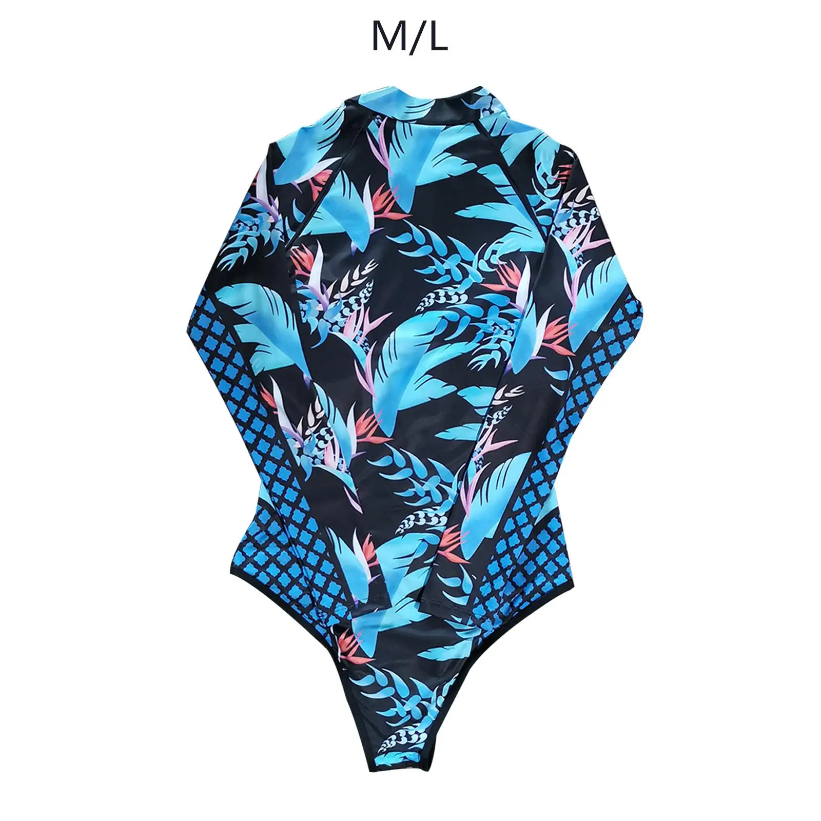 Women Long Sleeve Swimsuit Beachwear Lady Single Piece Swimming Suit for Snorkeling Water Sports Swimming Pool Vacation Surfing