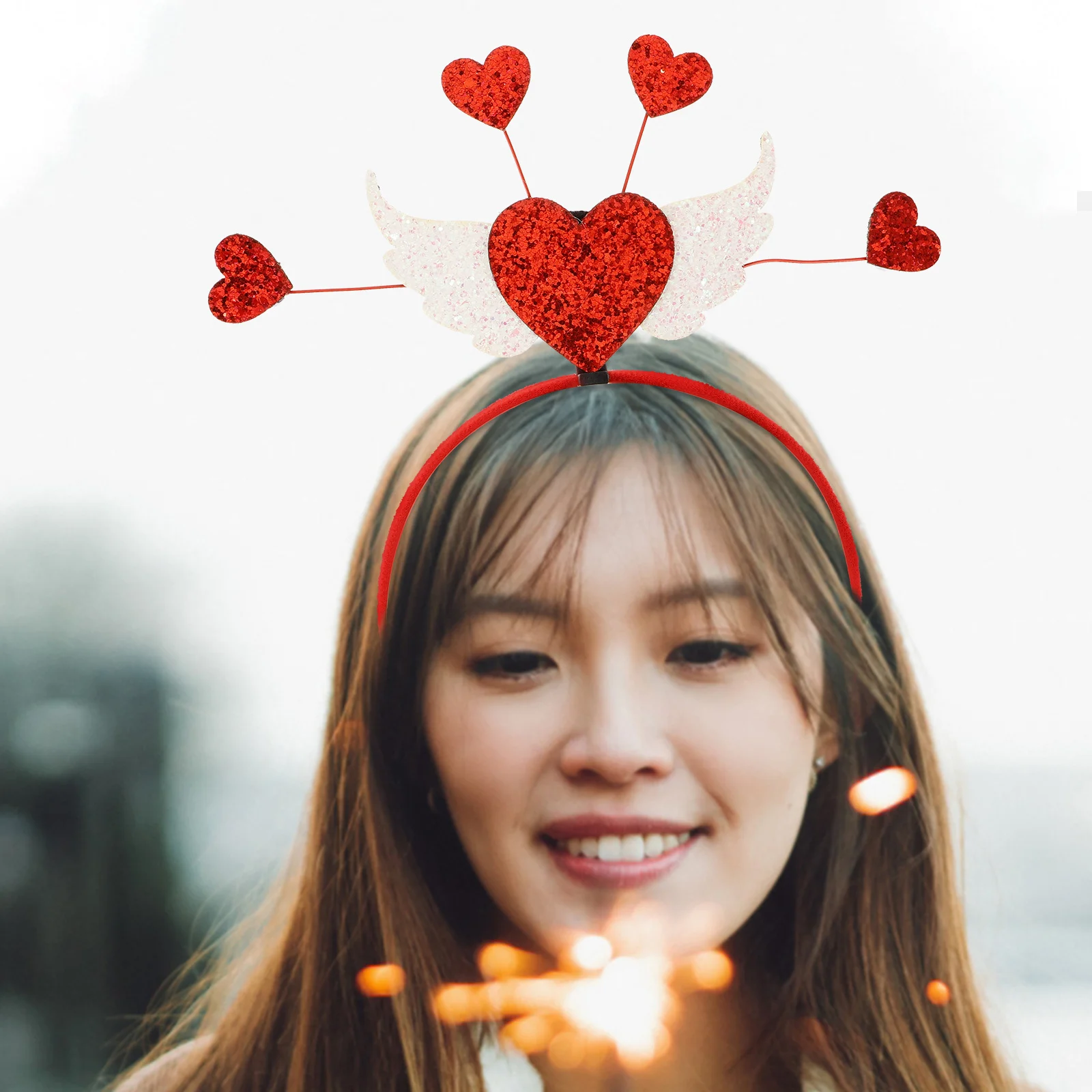 

Adorable Hair Hoop for Valentine's Day Fine Craftsmanship Party Wedding Carnival Romantic Head Decoration Accessory