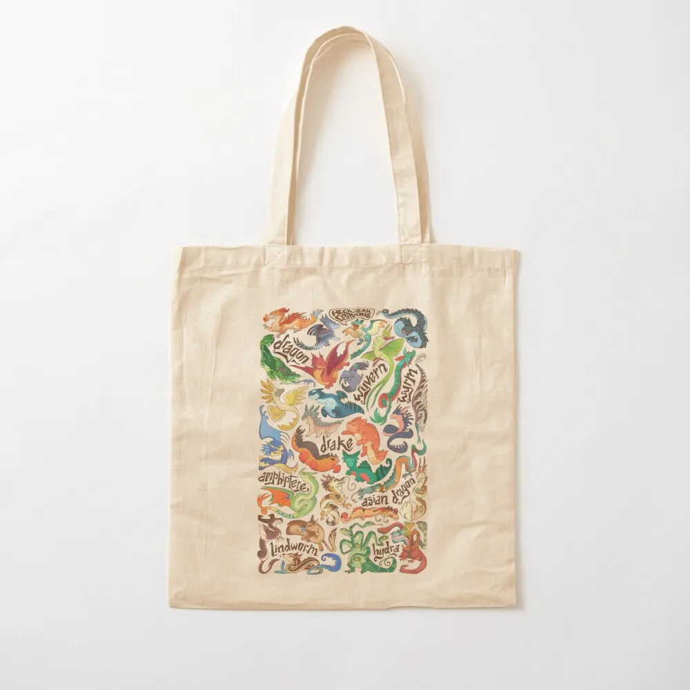 Mini dragon compendium Tote Bag Custom bag tote bag canvas