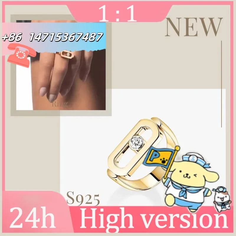 

Anillo IMPERIAL MOVE de plata S925, moda messik, joyería de lujo, perfecto regalo navideño para uso diario.