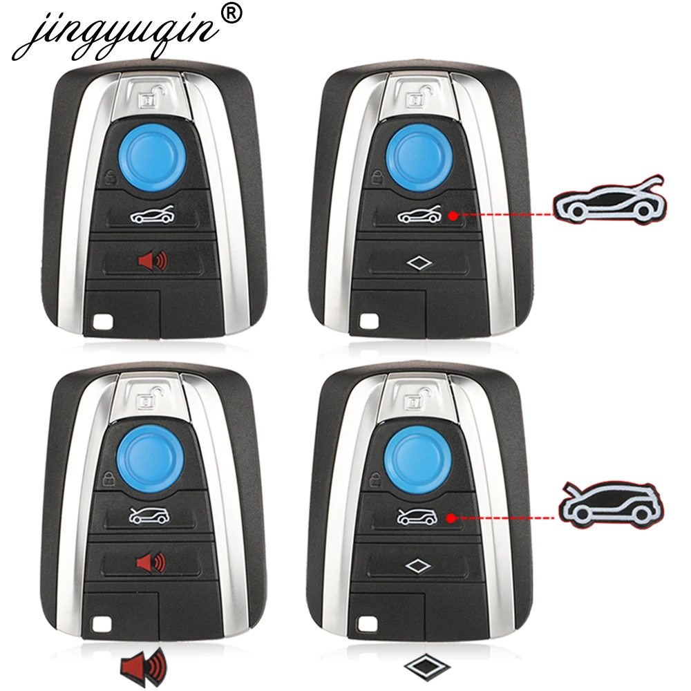 Jingyuqin Smart Remote Car Key Fob Case Shell per BMW I3 I8 Series 2015 2016 2017 2018 Key Cover Housing Holder Sport Style