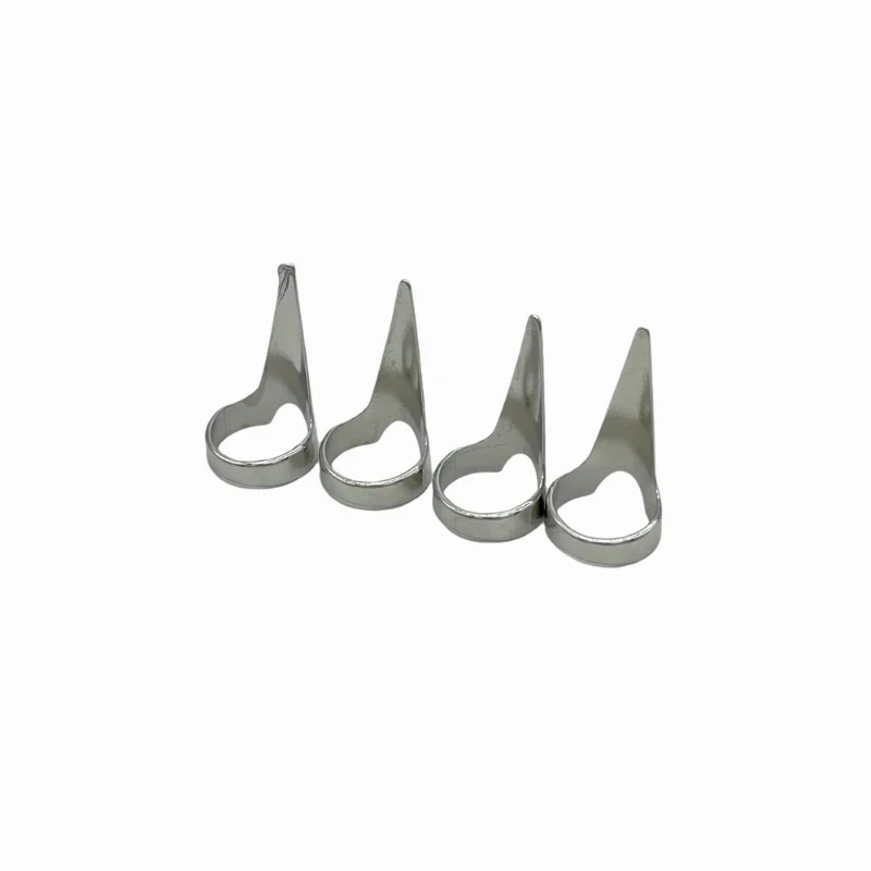 4 pcs 3.2cm Hair Parting Extension Sectioning Rings Steel Finger Braiding Pick Tool for Durable Dreadlocks And Wig Stylin