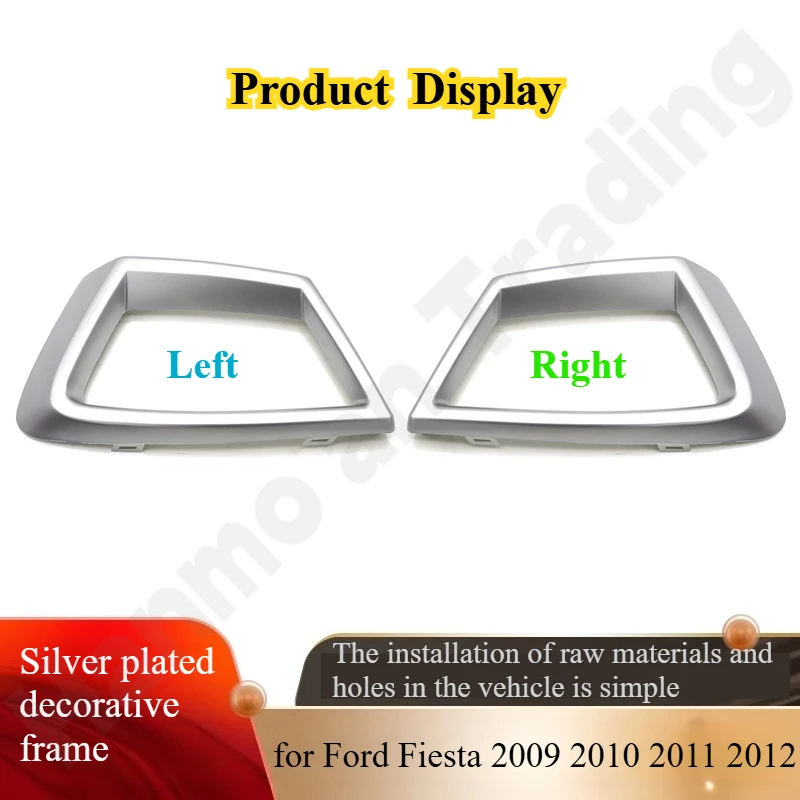 

for Ford Fiesta 2009 2010 2011 2012 Tiger tooth grille/lower grille decorative frame/grille silver frame decorative cover