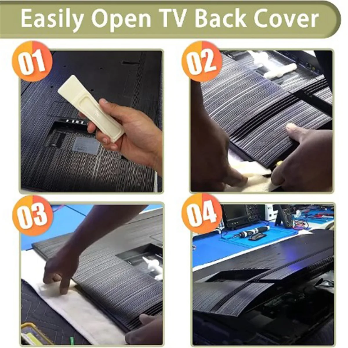 ABZV-BN81-14946B BN81-12884용 삼성 LCD TV 나사 없는 뒷면 커버 제거 도구 다기능 드라이버, 흰색