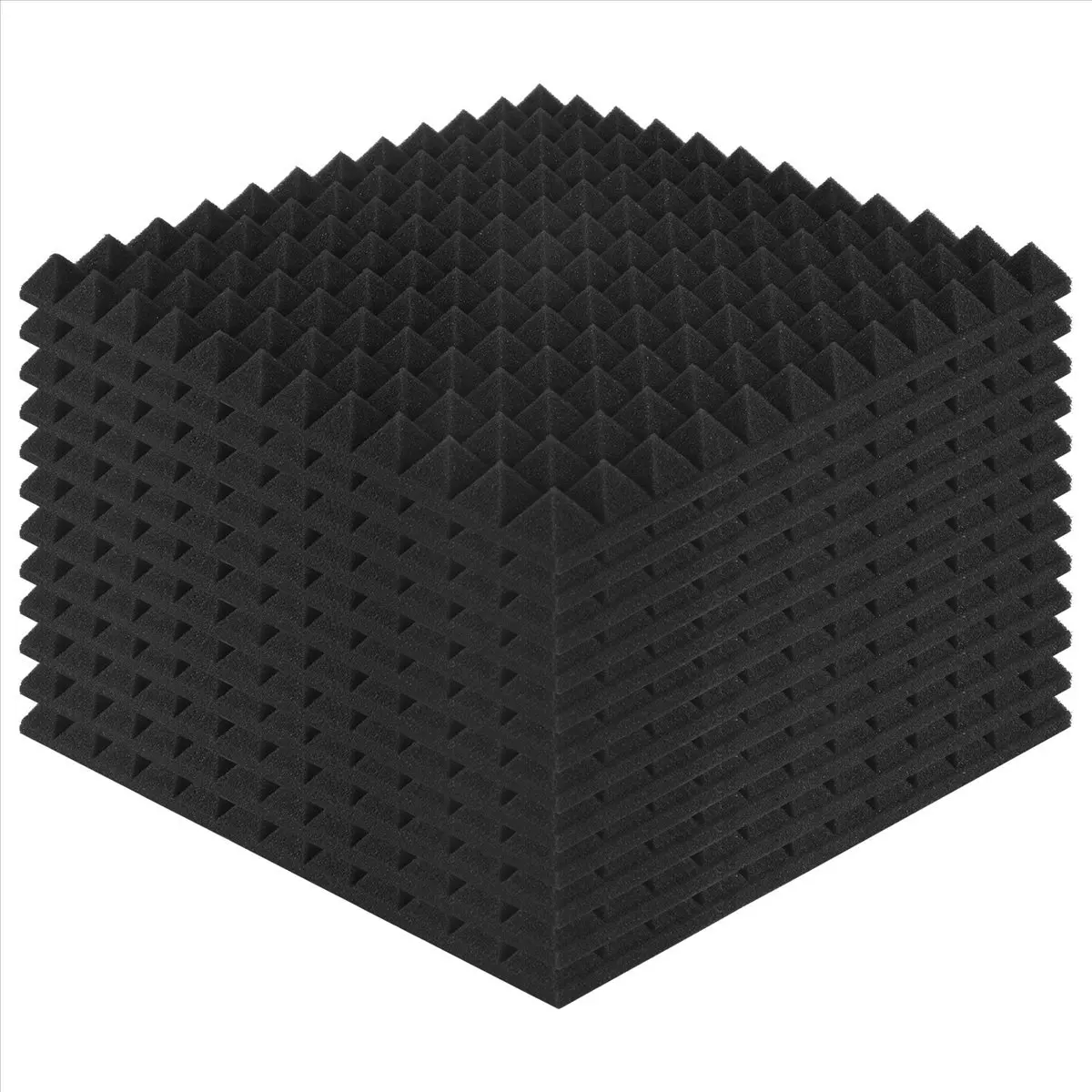 SDFC 12 Pack Pyramid Shape Soundproof Foam Sound Proof Padding Treatment Panel for Insulation