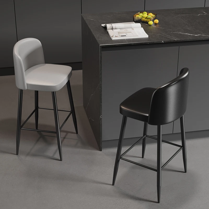 

Minimalist Fashion Bar Stools Unique Italian Light Luxury Sturdy Gaming Personalized Bar Stools Soft Relaxing Muebles Furniture