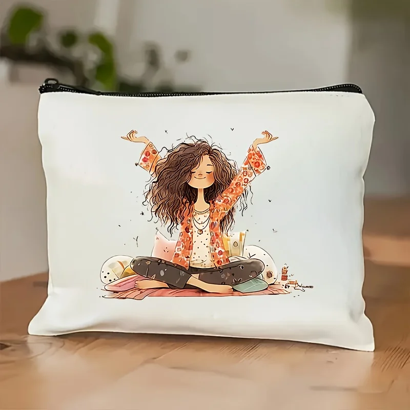 

Милая косметичка для девочек, полиэстеровые сумки на молнии, косметичка для женщин, сумка для путешествий, кемпинга