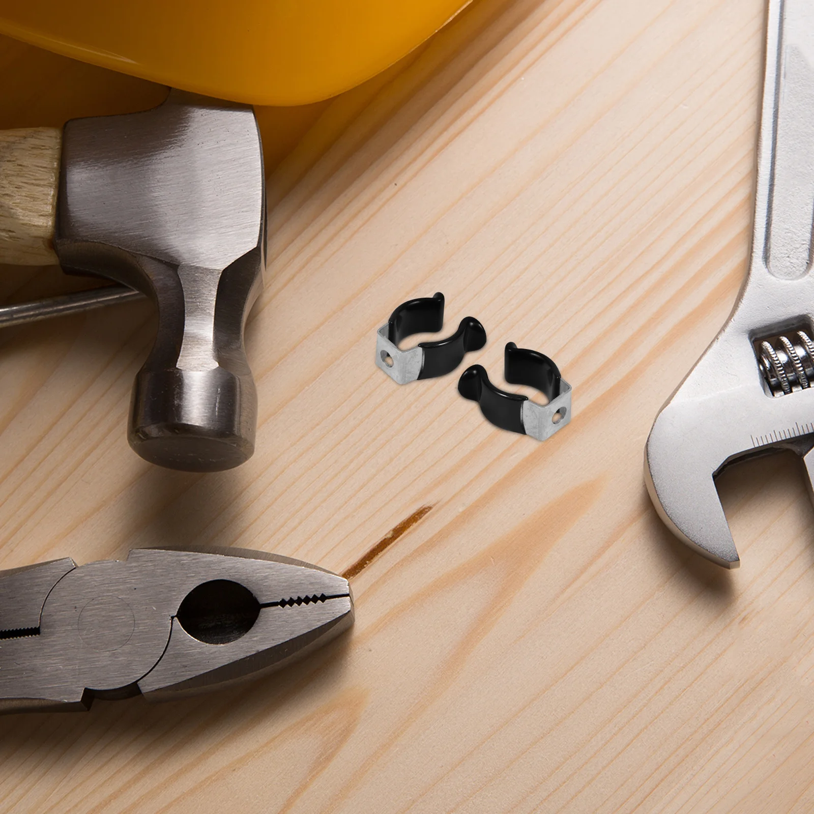 10Pcs Lamp Tube Clips Stainless Steel Rubber Coated Anti Slip Secure Fixing for LED Light Tubes Home Office Commercial Lighting