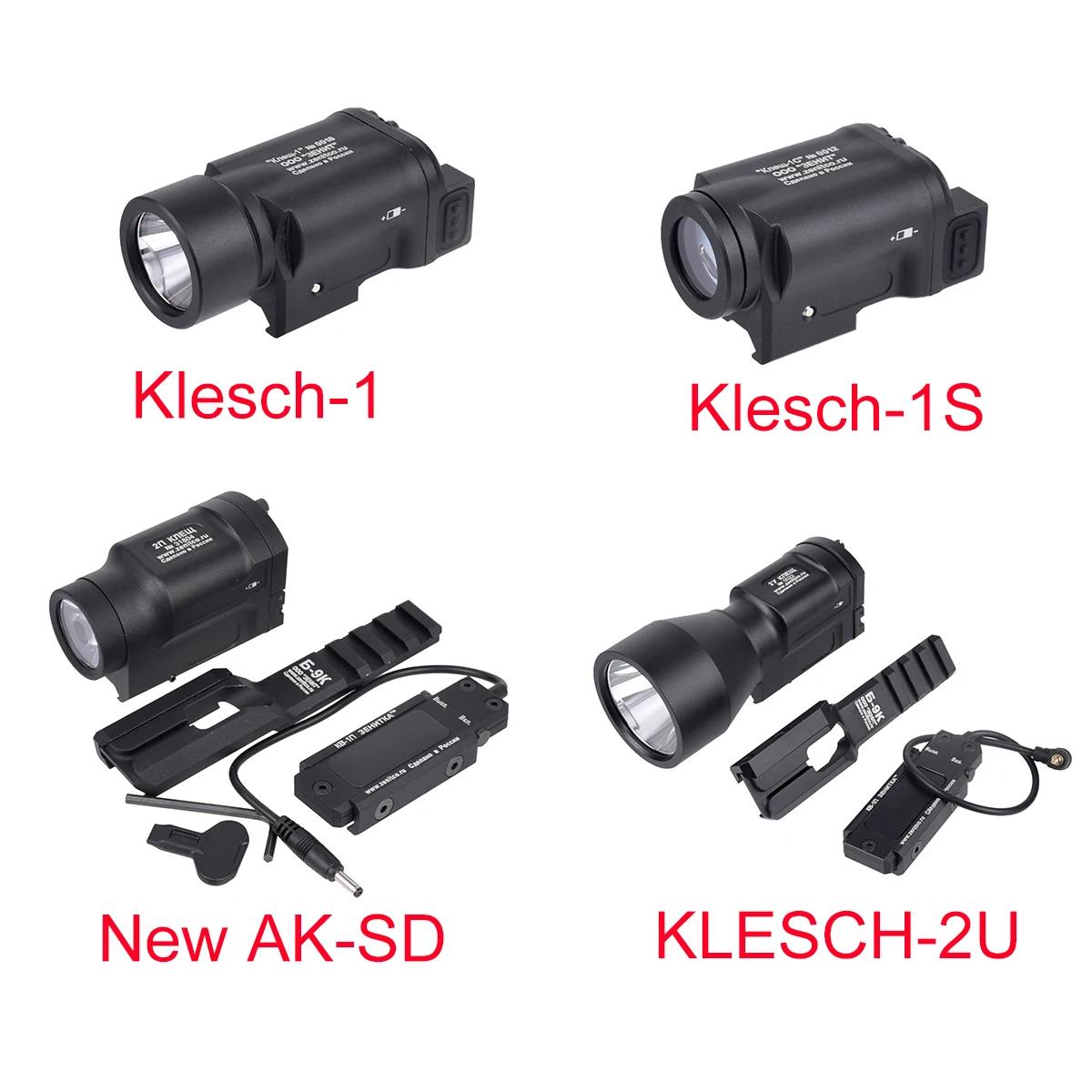 NEW Zenitco AK-SD KLESCH-2U Klesch-1 Klesch-1S GEN 2 Weapon Gun Light For Airsoft AK47 AK74 Glock 17 Hunting Light