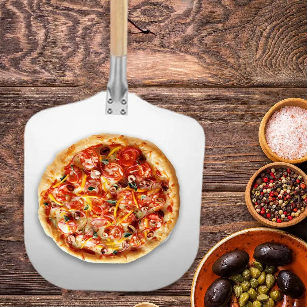 

Wooden Handle Pizza Peel Foldable Heat-resistant Pizza Shovel with Wooden Handle Detachable Head High Strength for Stable