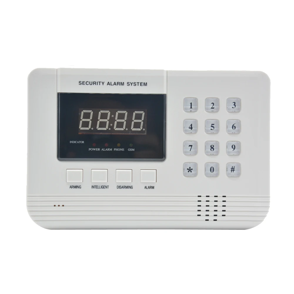 Sistema de alarma inalámbrico con pantalla LCD, Detector de humo para puerta abierta, 433MHz, SMS, GSM, PSTN, doble red de seguridad para el hogar,