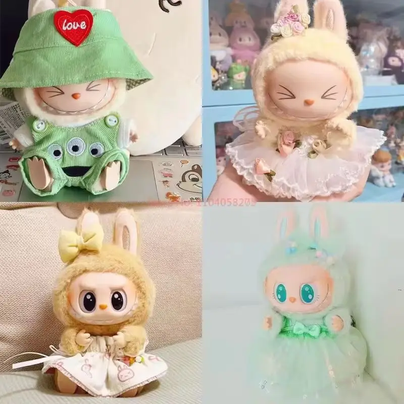 Hot Only Clothes No Doll Arrival Kawaii Labubu Monster Have A Seat Series Doll Desktop Toy Replaceable Toy Christmas  Cute Gifts