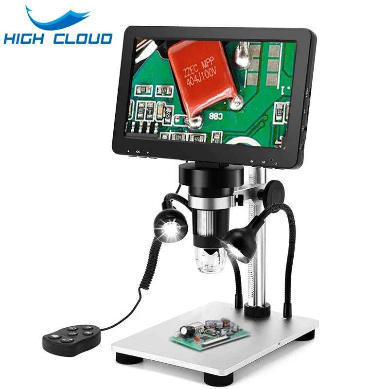 

LCD 7 inch Digital Microscope HD USB Microscope with Wired Remote 1200X Magnification Handheld Microscope with Video Recorder