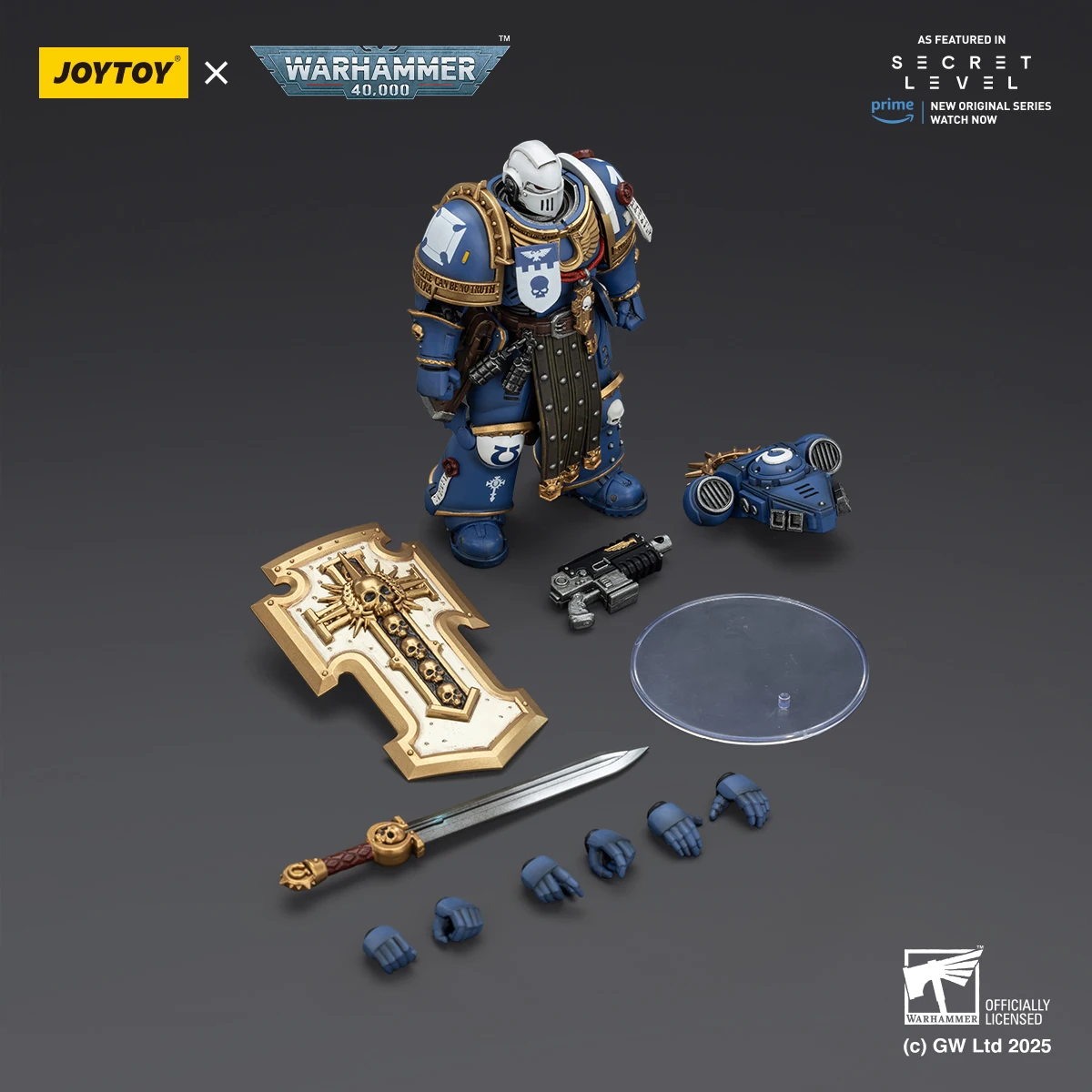 

Предзаказ: Фигурка JOYTOY Warhammer 40K Ultramarines Torvald с Power Sword, Stormshield и Bolt Pistol, масштаб 1/18