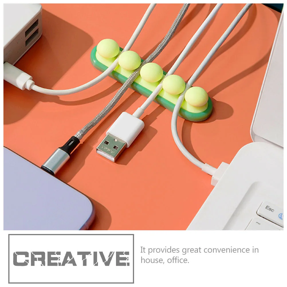 

3 Pcs Silicone Cable Manager Organizer Cables Holders for Cords Wire Household Appliances Silica Gel