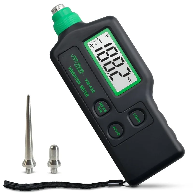 Vibration Meter VM-420 Digital Vibrometer Handheld Vibration Analysis Equipment Acceleration Velocity Displacement Measurement