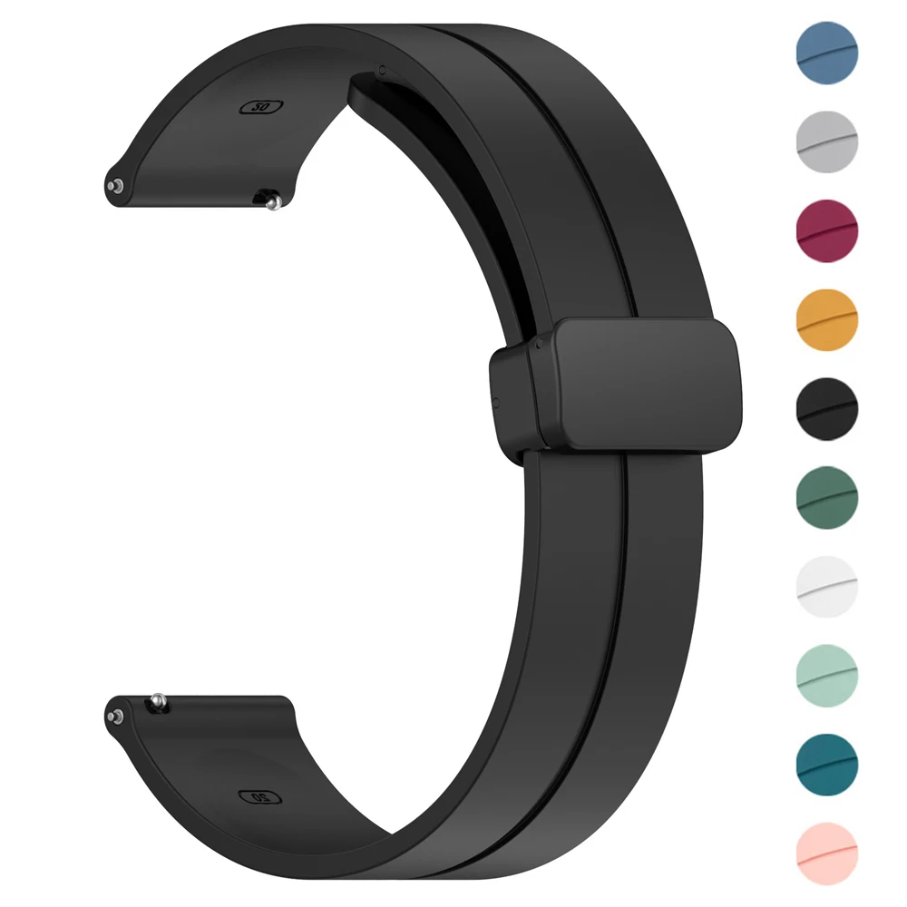 

20mm 22mm Strap For Samsung Galaxy watch 4/5/6/44mm/40mm/46mm/47mm/45mm/classic/Pro Silicone Magnetic bracelet correa Sport band