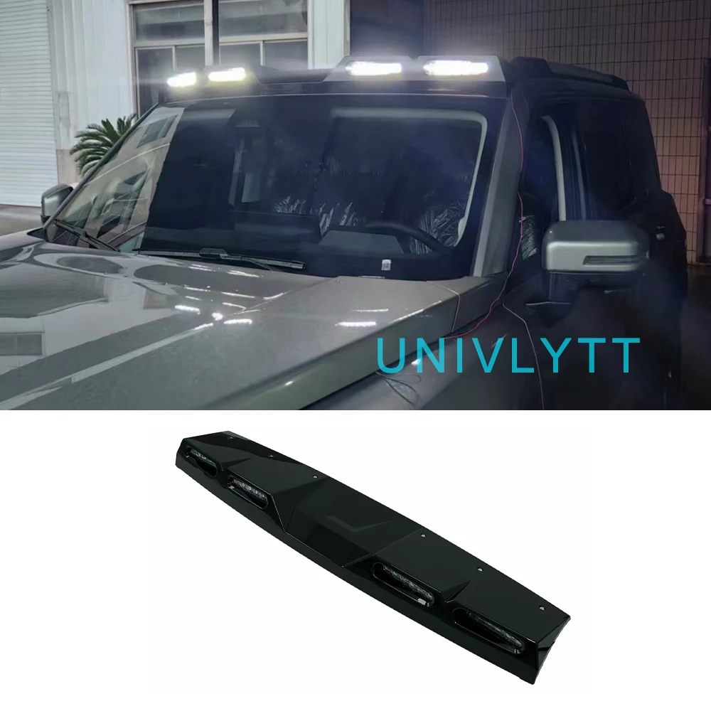 

for the 2023-2024 GWM Haval Raptor modified Defender model with four eye roof spotlights for off-road decoration and night time