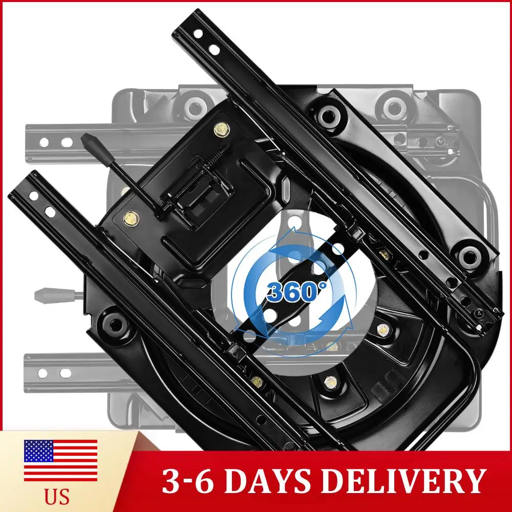 

Car Chair Swivel Base 360 Degree Rotatable Adjustable Seat Swivel Base Sliding Track W/ Slider 130kg Load for Car Boat Bus&more