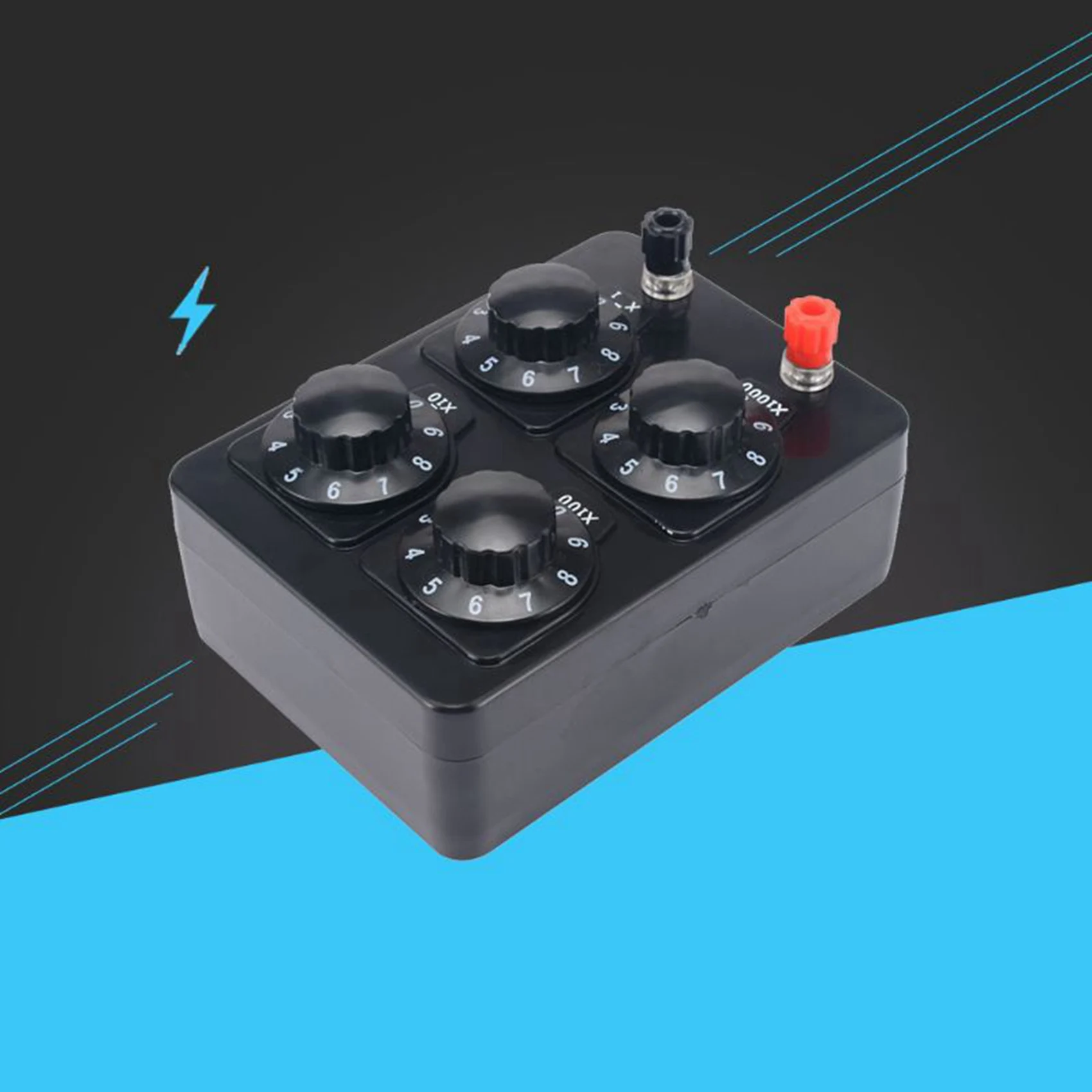 ELECT-2X 0-9999 Ohm Simple Resistance Box Precision Variable Decade Resistor Teaching Instrument