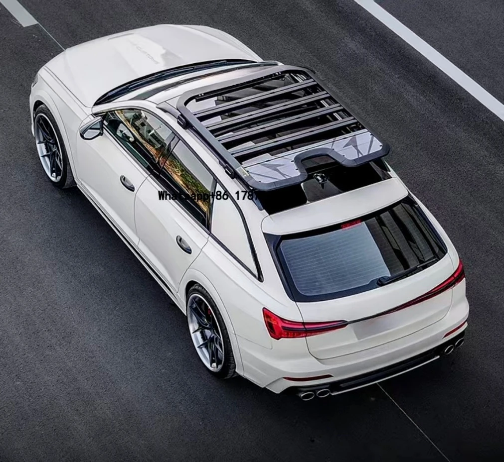 Aluminum Roof Rack Platform for A6 allroad C6 C7 C8 2006-2026 Cargo Carrier with Anti-Slip Surface for Luggage/Camping Gear