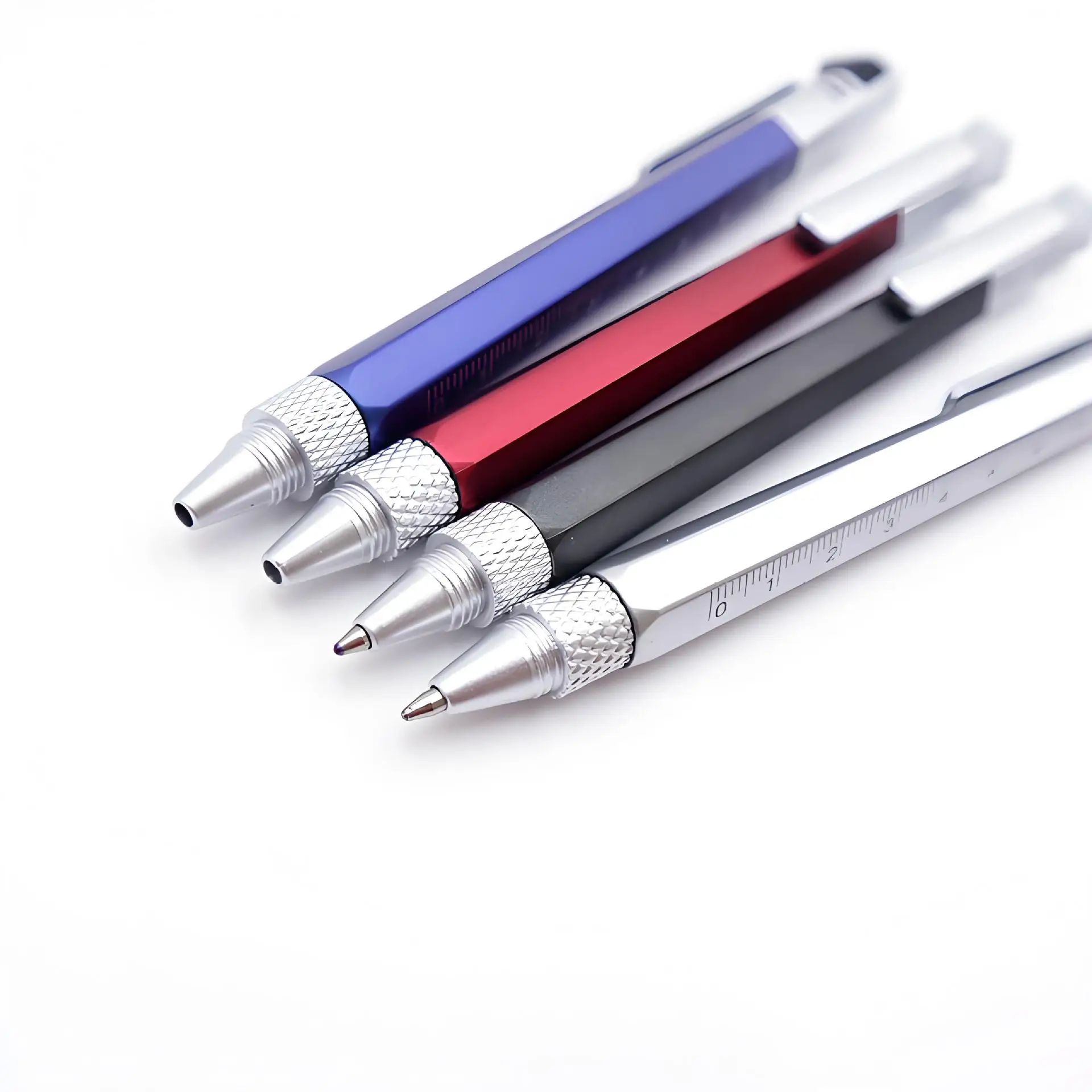 5 In1 Multifunction Ballpoint Pen With Mobile Phone Holder Measure Tool Technical Ruler Screwdriver Stylus Spirit Level 5Options