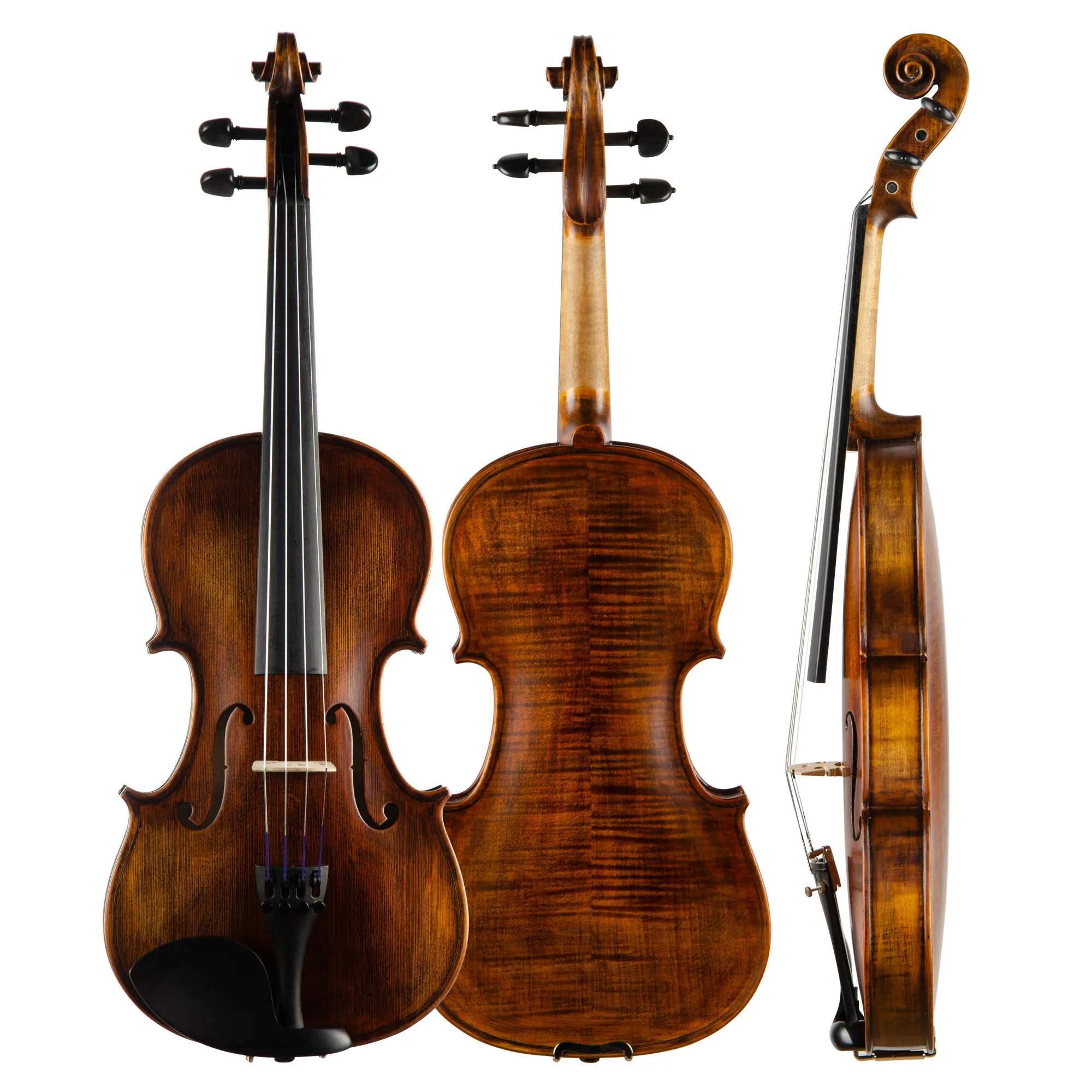 CHRISTINA Beginner Violin NEW Model MUSE Dark Retro/Red Glossy 4/4 Size Solid Spruce Maple Semihandmade with Full Accessories