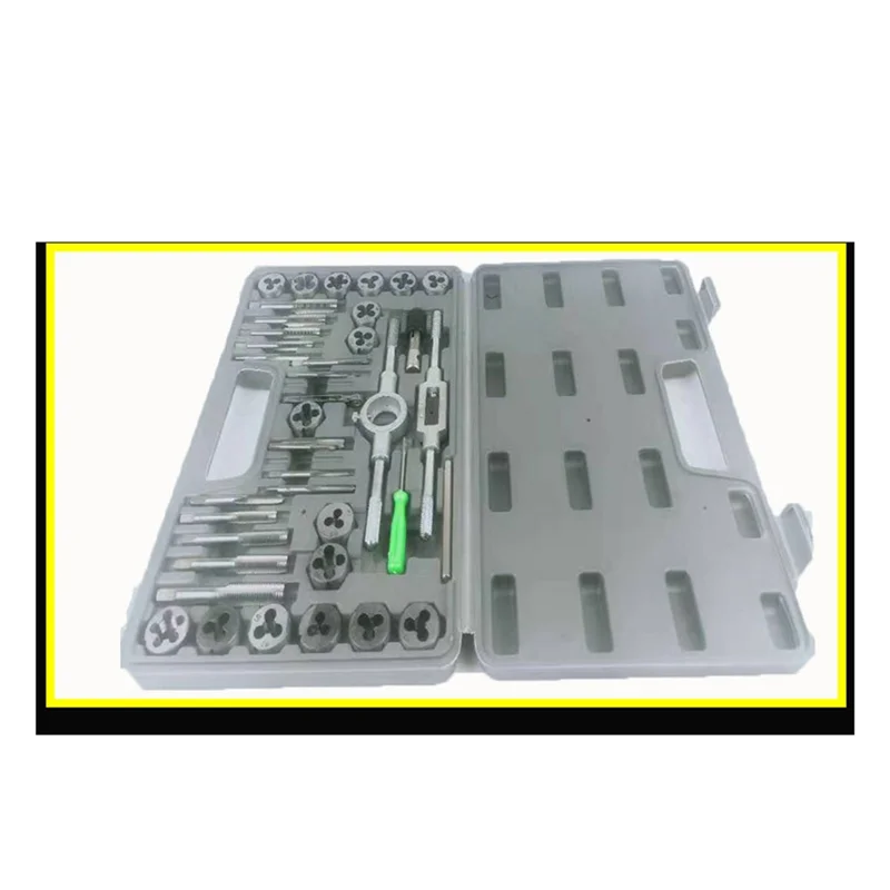 

A01F-40 In 1 Tap And Die Set M3-M12 Male Thread Screw Threading Tool Kit Alloy Steel Female Mechanical Professional Tools