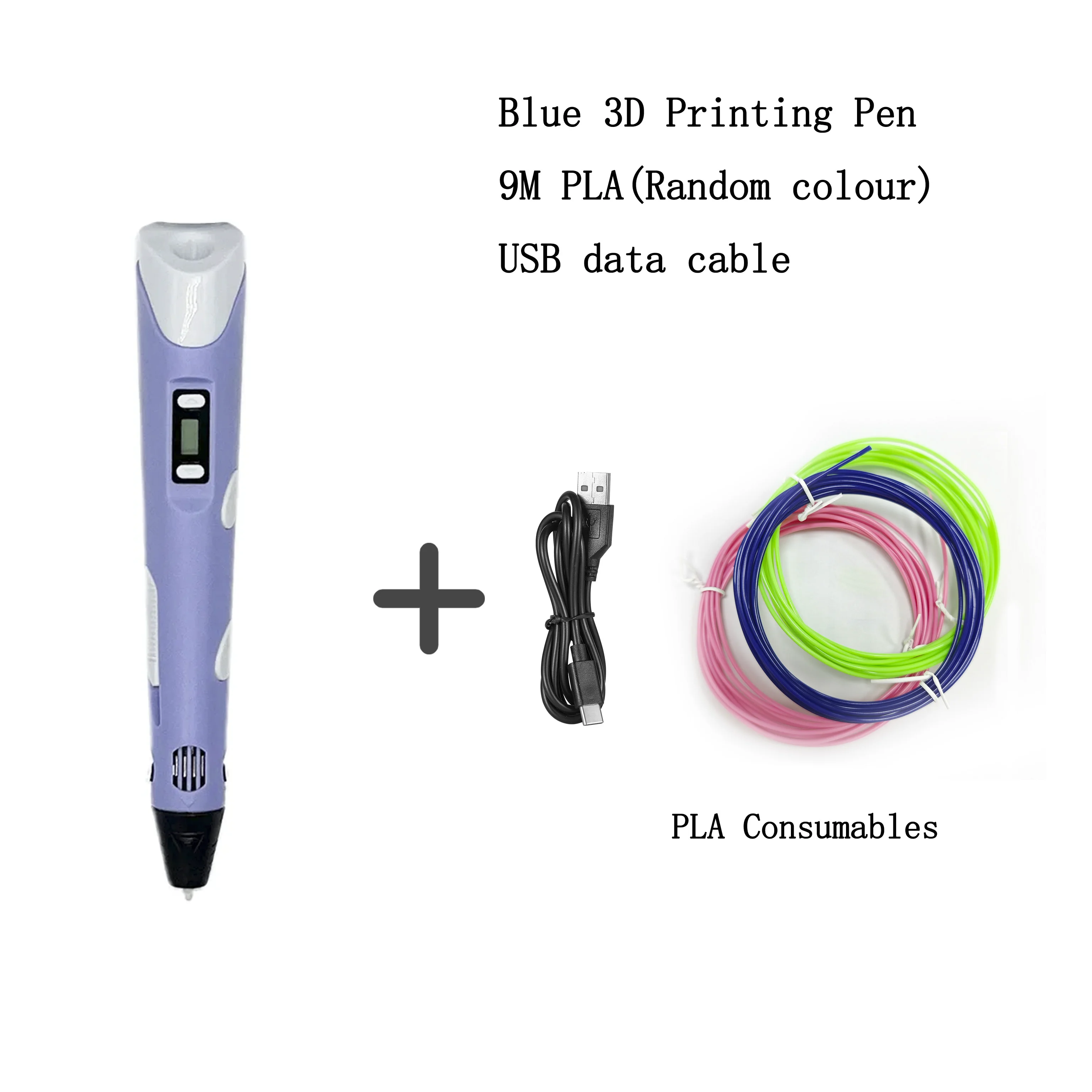 Neue Generation LED Display Elektronische 9M PLA 3D Druck Stift Dreidimensionale Graffiti Malerei Werkzeug kinder Geburtstag Geschenk