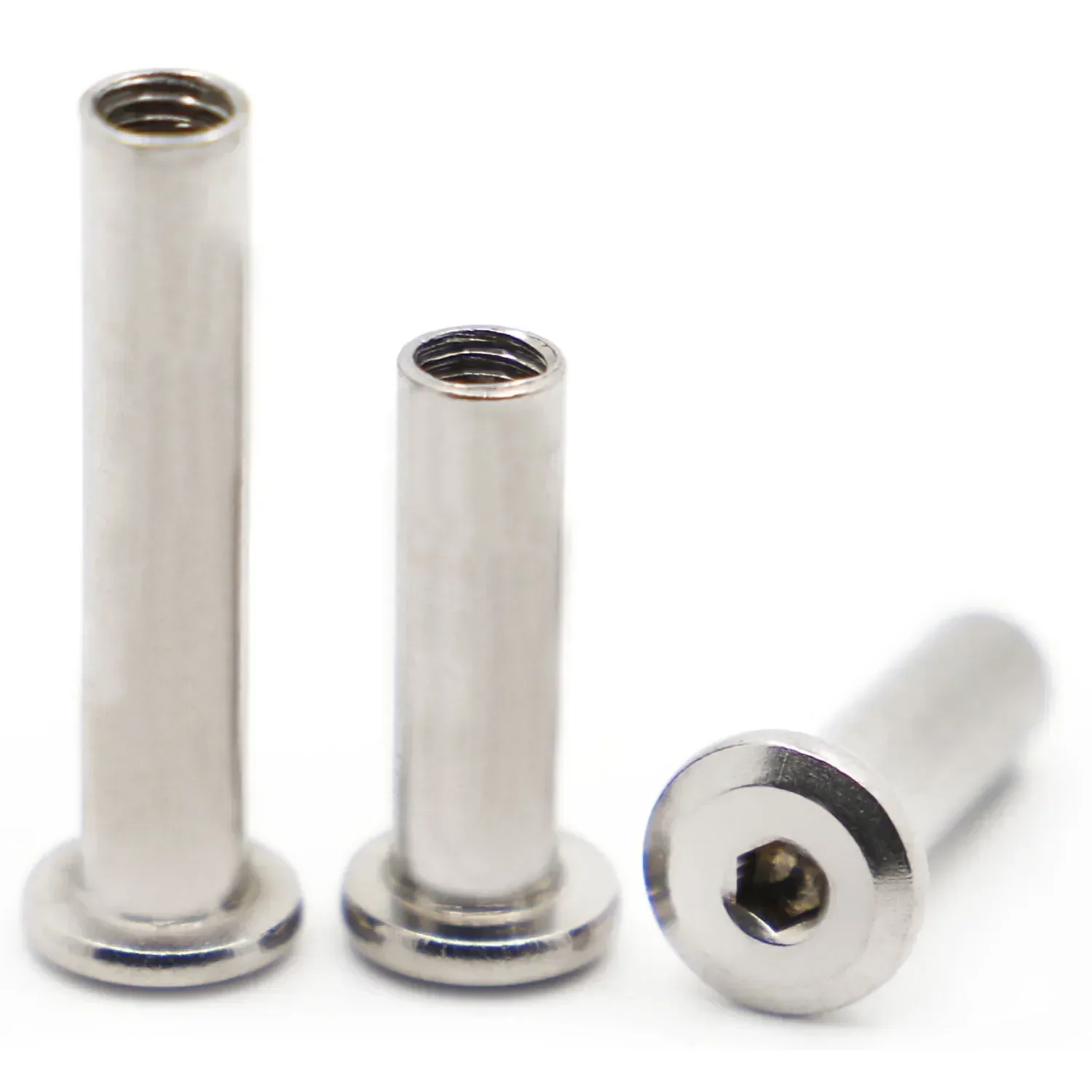 L = 6-50 مللي متر M3 M4 M5 M6 M8 M10 304 سداسية من الفولاذ المقاوم للصدأ مسدس المقبس رئيس الأثاث برشام موصل إدراج المشتركة كم الجوز