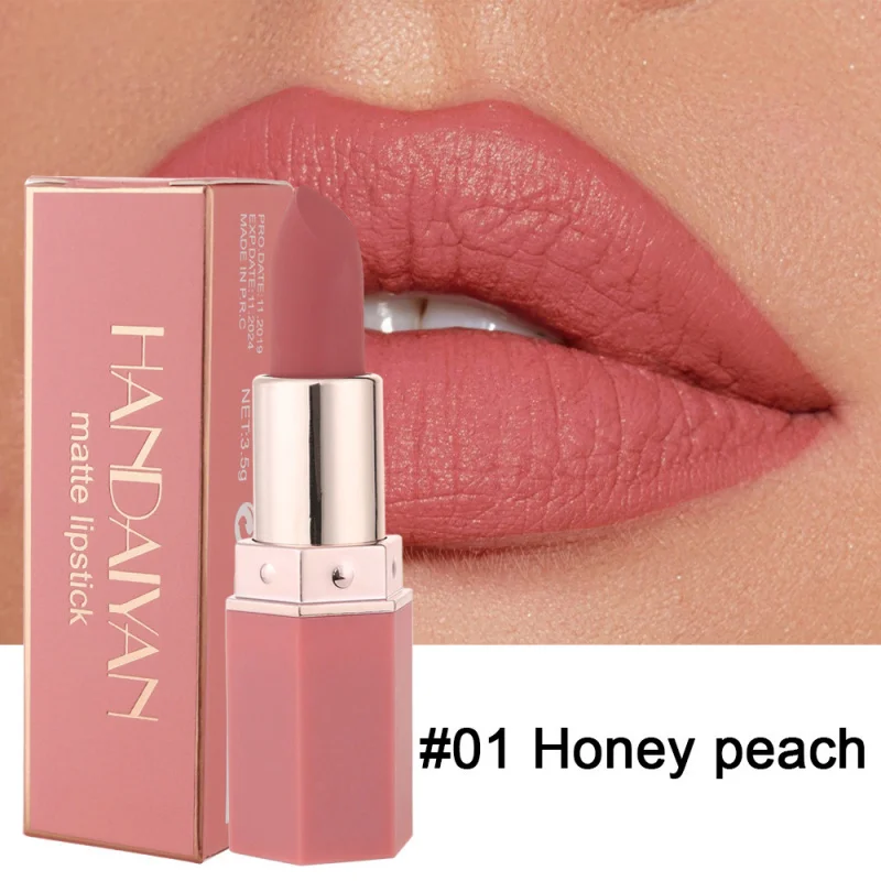 Meistverkauftes 6-Farben-Matt-Feuchtigkeits-Lippenstift-Set, langanhaltender cremiger Lippenbalsam zur vollständigen Abdeckung, Feuchtigkeit für alle Hauttöne