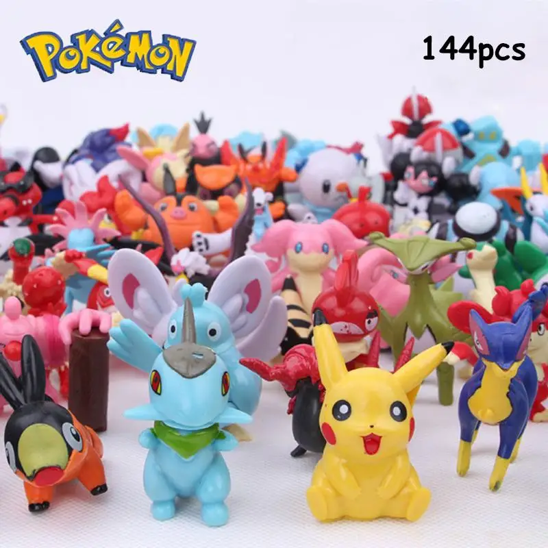 2-3cm 24-144pcs Pokemon toy Pikachu Bulbasaur Squirtle Charmander Anime Action Figures Model Collection Dolls For Kids Gift