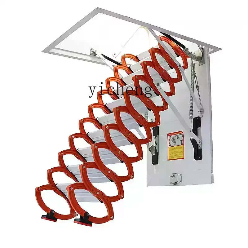 telescopic staircase loft invisible elevator household folding duplex villa telescopic staircase