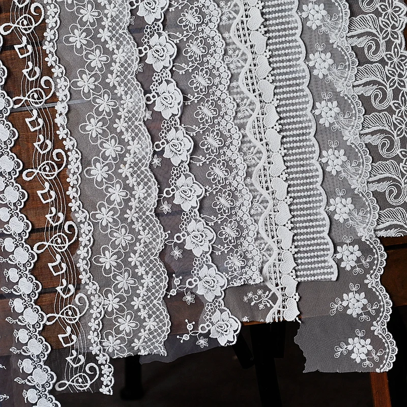 

40Yards 11-16CM Cotton Mesh Lace Trim, Handmade DIY Garment, Needlework, Sewing Accessories, Fabric Clothing Decoration,