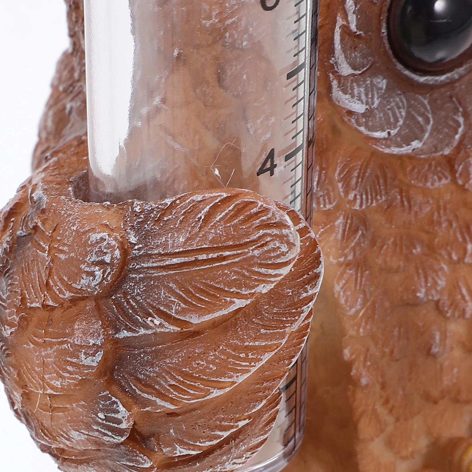Garden Outdoor Rain Gauge Owl Cartoon Statue Decorative Accurate Yard Rain Measuring Tube Tool Outdoor Decorative Gauge