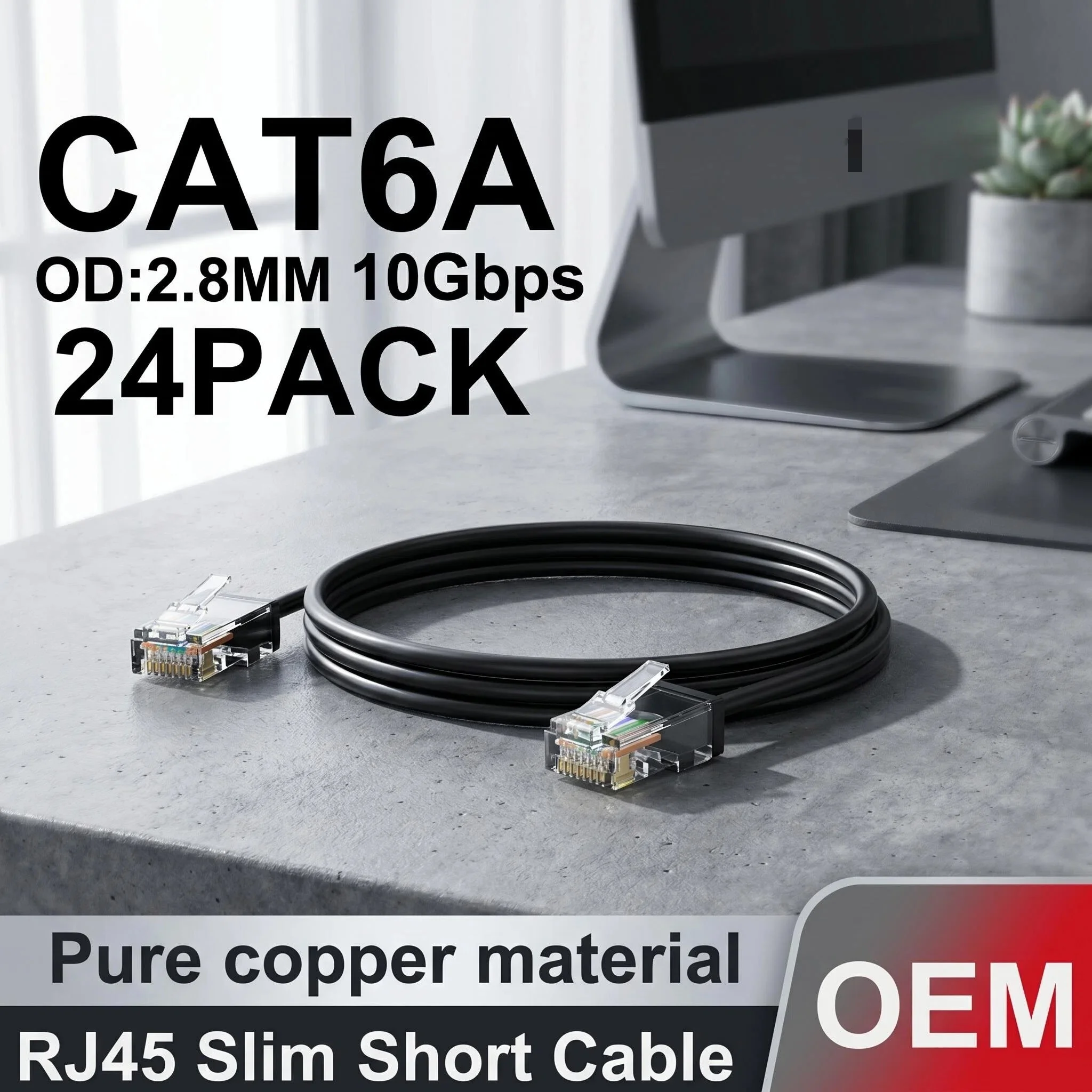 Patch Panel Cat6 - Paquete de 24 Cables de Red
