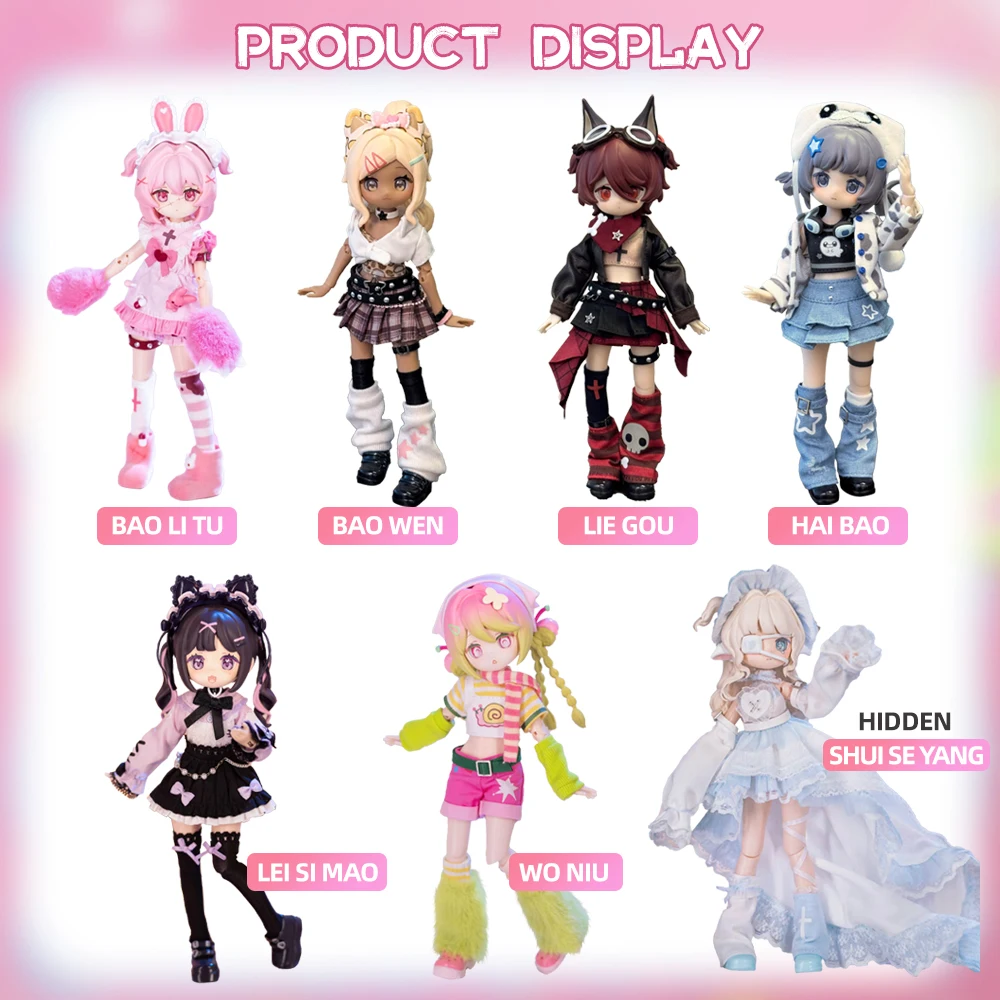 1/12 BJD Action Figure Decoration doll Mystery Box Freedom Advocates Electronic Cute Pet Blind Box cute toy set surprise gift