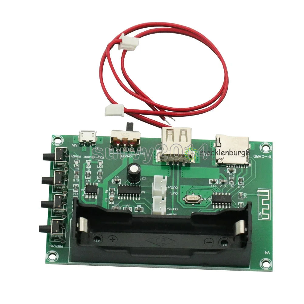 PAM8403 5W+5W Dual Channel Wireless Digital Bluetooth Receiver Audio Stereo Amplifier Module 18650 Charging Board DC 5V