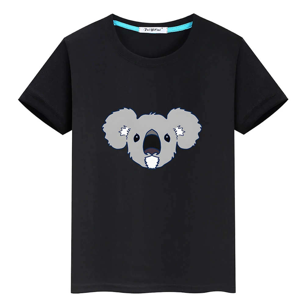 Australia Koala Cute Cartoon T-shirt Casual Summer Boys and Girls Tshirt Kawaii 100% Cotton Short Sleeve Tee-shirt Graphic Print