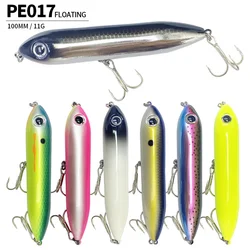 10g 100mm Surface Pencil Fishing Lures Floating Long Casting Artificial Bait Wobbler for Bass Trout Plastic Swimbait Accessories